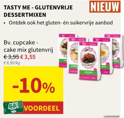 Promotie: TASTY ME Glutenvrije dessertmixen