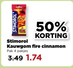 Aanbieding: Stimorol Kauwgom fire cinnamon