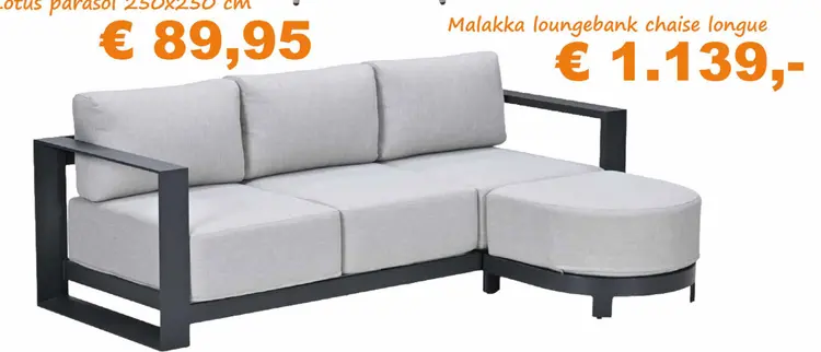 Aanbieding: Malakka loungebank