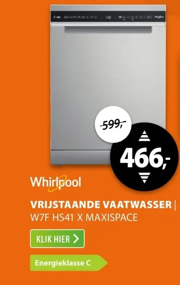 Aanbieding: Vrijstaande vaatwasser | w7f hs41 x maxispace