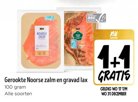 Aanbieding: Gerookte Noorse zalm en gravad lax