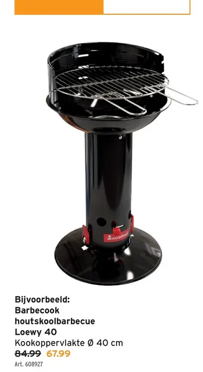 Promotie: Barbecook houtskoolbarbecue Loewy 40