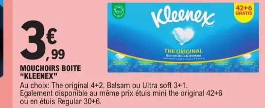 Offre: Mouchoirs boite