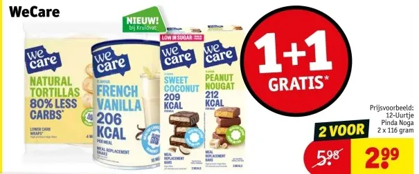 Aanbieding: WeCare Natural Tortillas, French Vanilla Meal