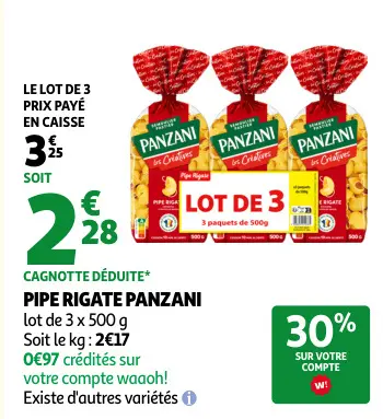 Offre: Pipe rigate