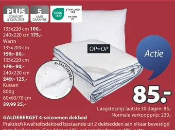 Aanbieding: GALDEBERGET 4-seizoenen dekbed