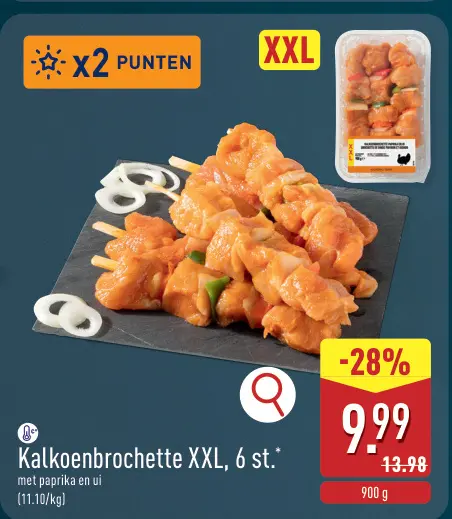 Promotie: Kalkoenbrochette XXL
