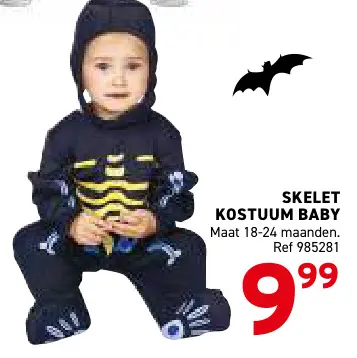 Aanbieding: Skelet kostuum baby