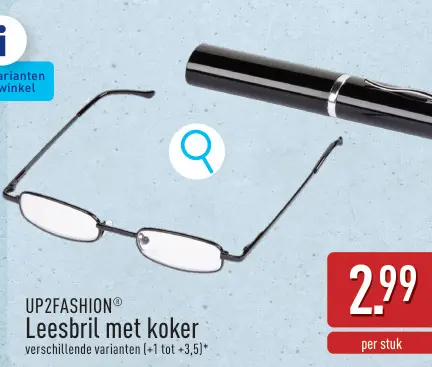 Promotie: Leesbril met koker