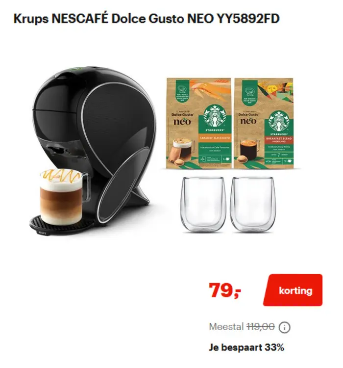 Promotie: Dolce Gusto Neo Coffee Machine