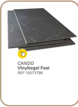 Aanbieding: Cando vinylvloer feel tegel xl donker marmer 6mm 1,64m²