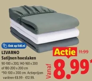 Aanbieding: Satijnen hoeslaken