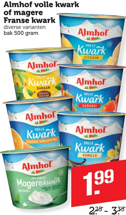 Aanbieding: Volle kwark of magere Franse kwark