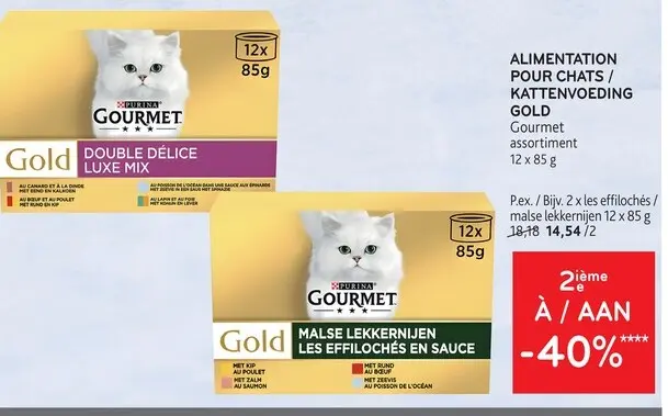 Offre: ALIMENTATION POUR CHATS / KATTENVOEDING GOLD