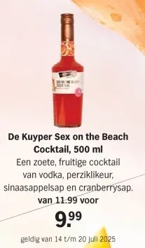 Aanbieding: De Kuyper Sex on the Beach Cocktail