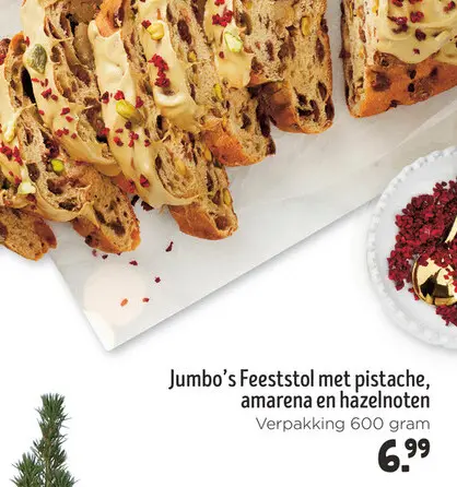 Aanbieding: Feeststol met pistache, amarena en hazelnoten