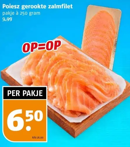 Aanbieding: Poiesz gerookte zalmfilet