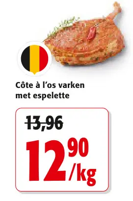 Promotie: Côte à l'os varken met espelette