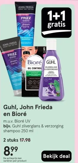 Aanbieding: Guhl, John Frieda en Bioré