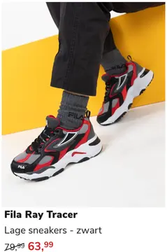 Aanbieding: Ray Tracer Lage sneakers - zwart