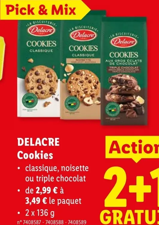 Offre: Delacre Cookies