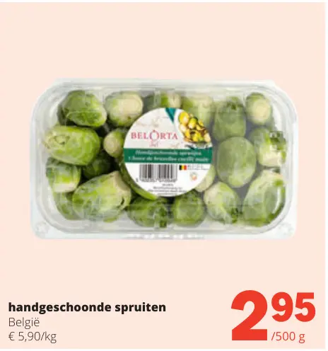 Promotie: Handgeschoonde spruiten
