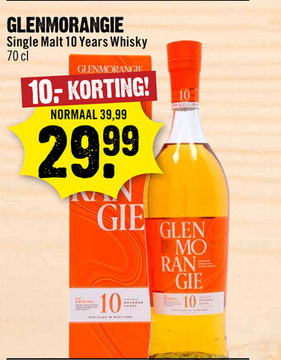 Aanbieding: Glenmorangie Single Malt 10 Years Whisky 70 cl