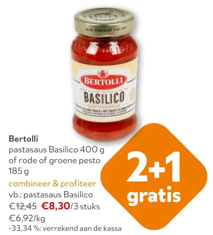 Aanbieding: pastasaus Basilico