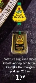 Aanbieding: Hamburgerplakjes