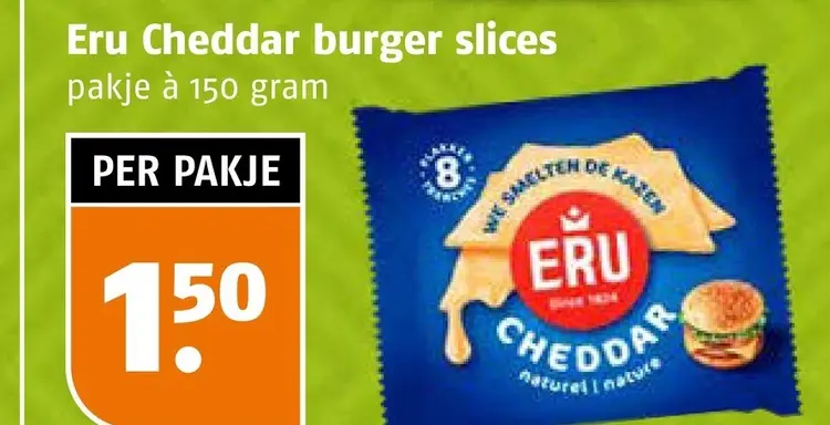 Aanbieding: Cheddar burger slices