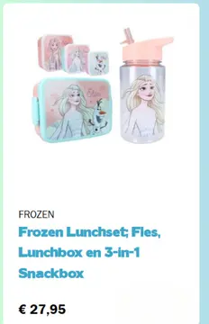 Aanbieding: Frozen Lunchset; Fles, Lunchbox en 3-in-1