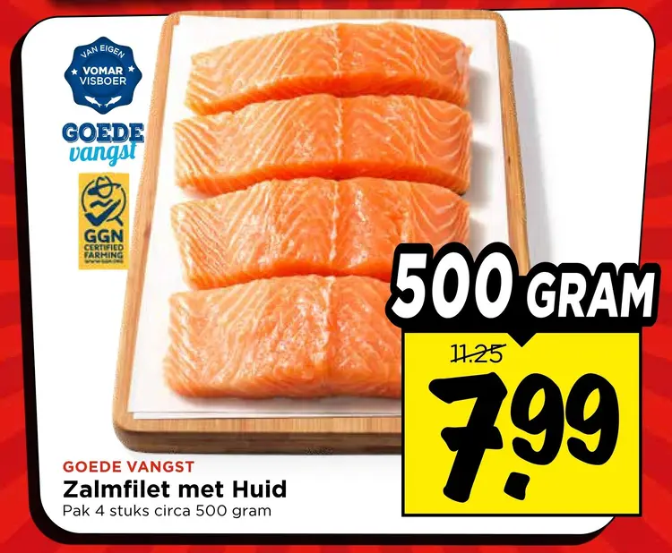 Aanbieding: Zalmfilet met Huid