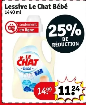Offre: Lessive Le Chat Bébé