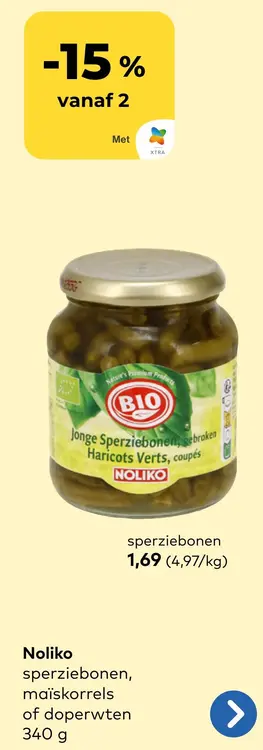 Promotie: Sperziebonen, maiskorrels of doperwten