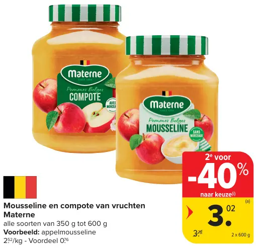 Promotie: Mousseline en compote van vruchten