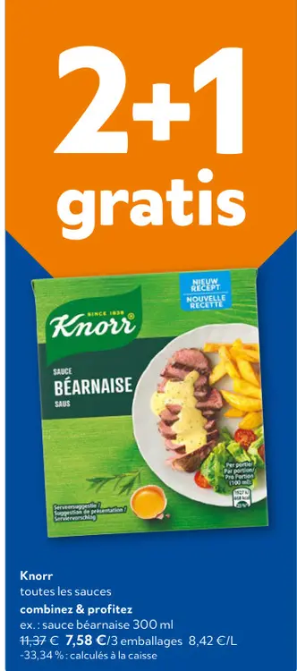 Offre: Knorr Sauce Béarnaise