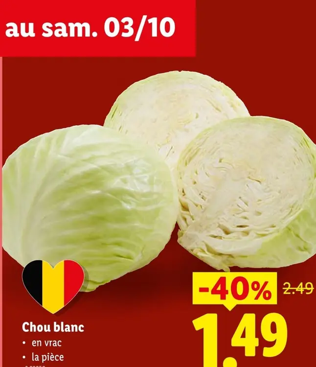 Offre: Chou blanc