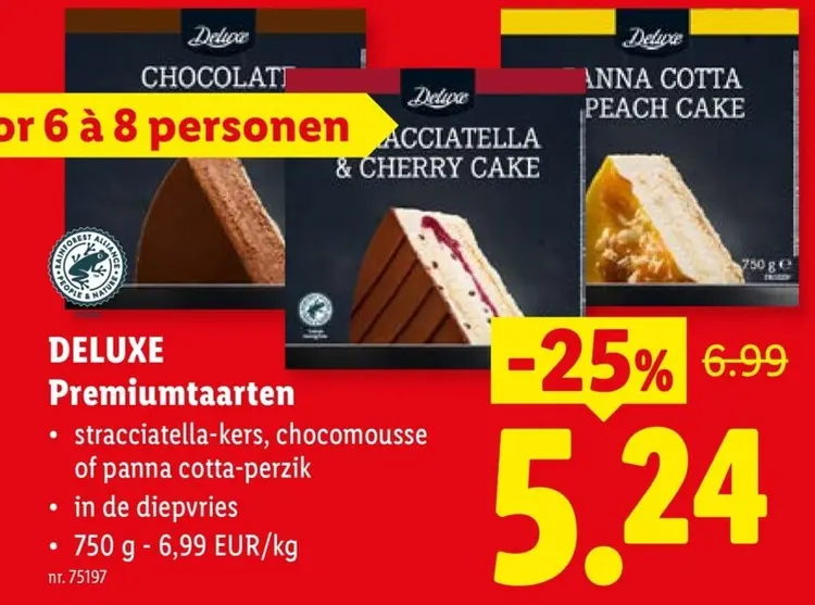Promotie: Deluxe Premiumtaarten