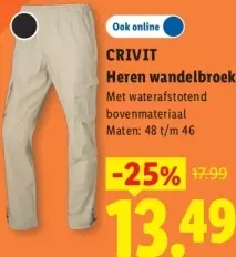 Aanbieding: Heren wandelbroek