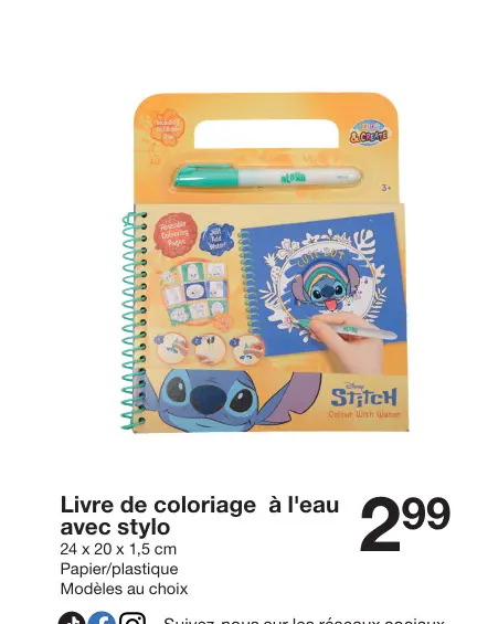 Offre: Livre de coloriage à l'eau avec stylo