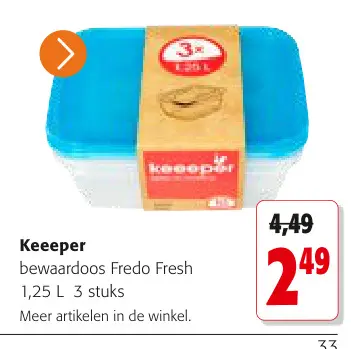 Promotie: bewaardoos Fredo Fresh
