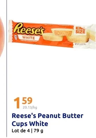 Offre: Reese's Peanut Butter Cups White