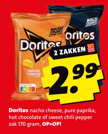 Aanbieding: Nacho cheese, pure paprika, hot chocolate of sweet chili pepper