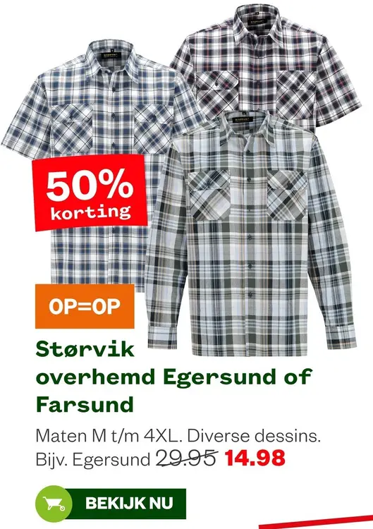 Aanbieding: Overhemd Egersund of Farsund