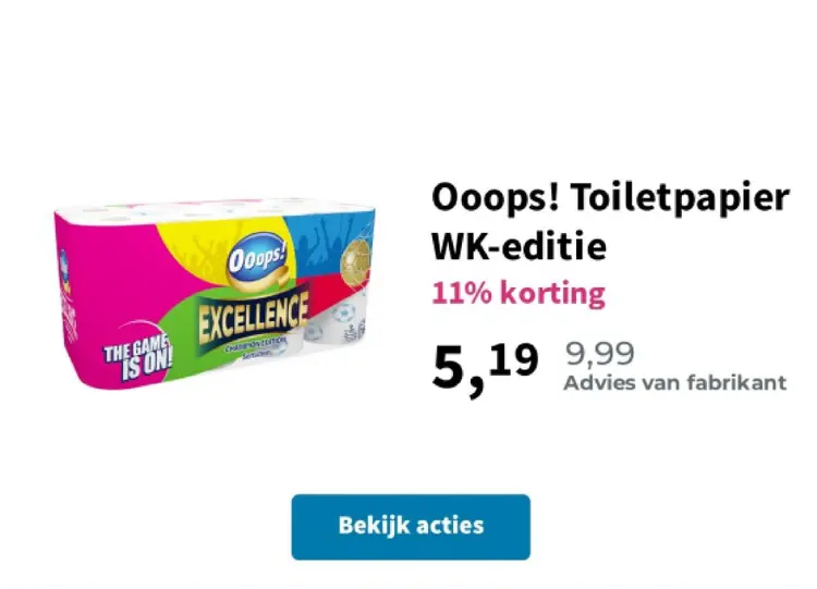 Promotie: Toiletpapier WK-editie