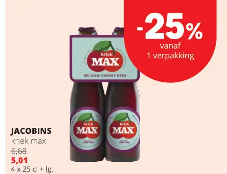 Promotie: Jacobins kriek max