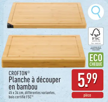 Offre: Planche à découper en bambou