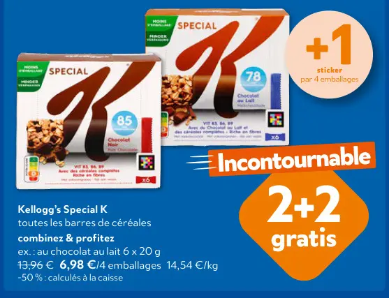 Offre: Special K toutes les barres de céréales