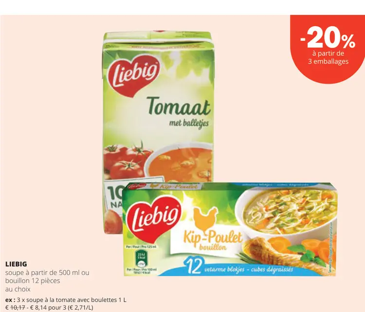 Offre: soupe à la tomate avec boulettes