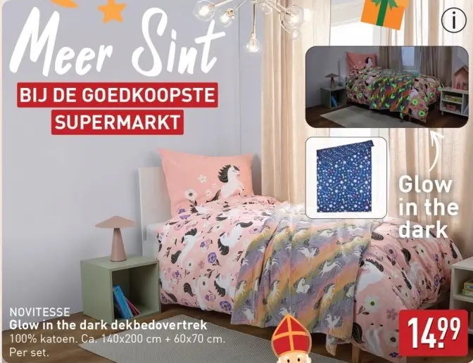 Aanbieding: Glow in the dark dekbedovertrek